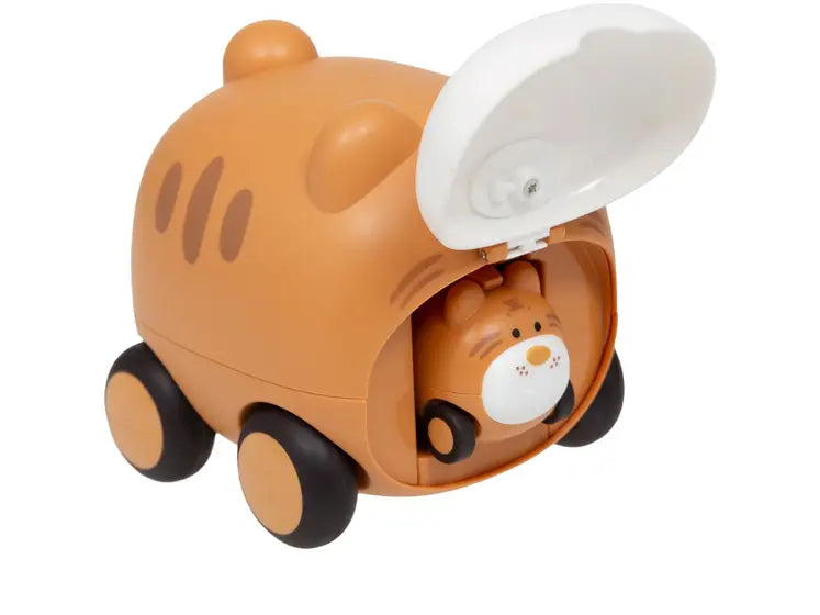 CARRINHO ANIMAL COM FILHOTE MARROM CLARO