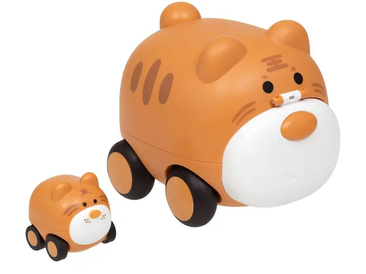 CARRINHO ANIMAL COM FILHOTE MARROM CLARO